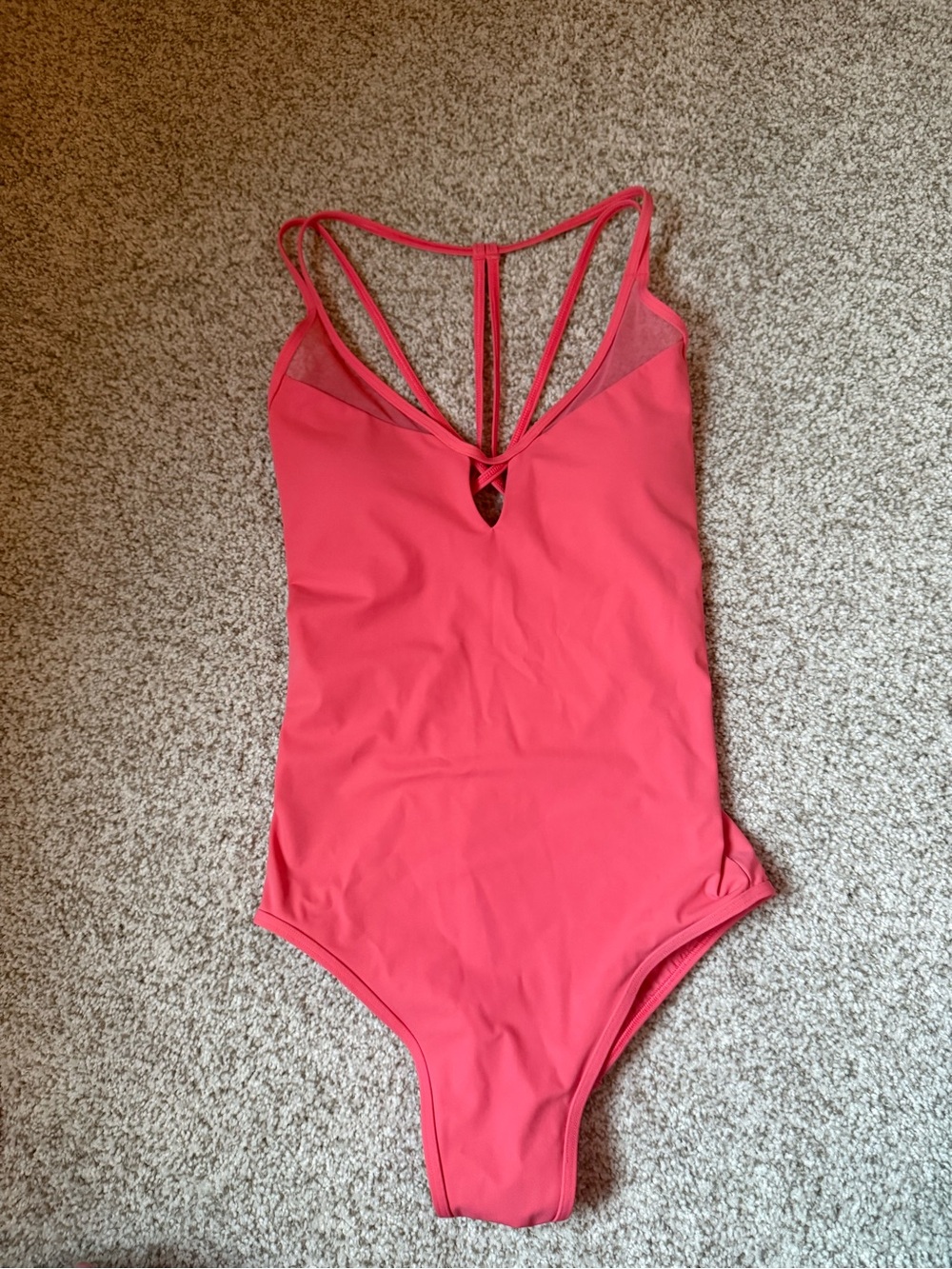 Coral Pink One-Piece Swimsuit